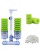 boxtech Aquarium Biochemical Sponge Filter, Ultra Quite Aquarium Double Head Bio Sponge Fish Tank Foam Filter-Green