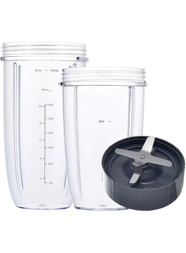 VGEFC Blender Replacement Parts for Nutribullet, 32oz &amp; 24oz Cups with Replacement Extractor Blade, Compatible with Nutri Bullet 600W/900W Blenders (3 PCS)