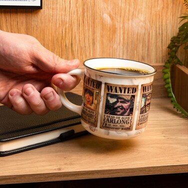 Paladone One Piece Wanted Straw Hat Pirates Heat Changing Mug 350ml, Officially Licensed Anime Merchandise