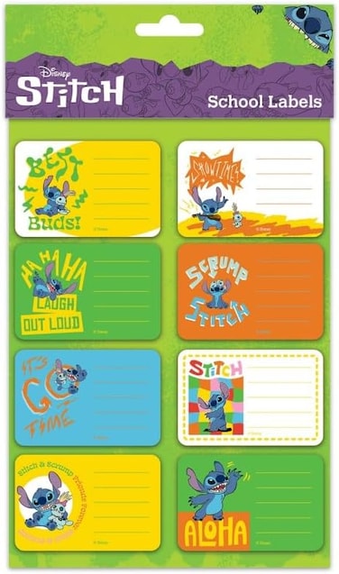Disney Stitch School Labels
