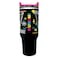 Pyramid Kuromi Punk Skull Tumbler with Straw, 40 oz Capacity, Black