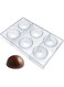 Goldbaking Large Half Ball Chocolate Mold Ball Polycarbonate Mould Chocolate Semi Sphere Mold Tray (Large 2.5inch)