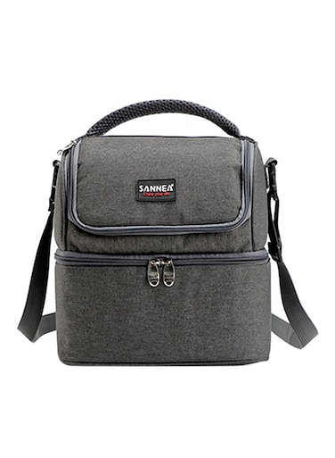 Lunch Bag Double Decker with Adjustable Strap Cooler Insulated Lunch Box Lunch Tote Durable Reusable for Adult Work Picnic Travel Meal Prep
