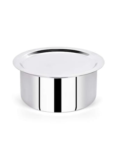 Cooking Pot Stainless Steel Polished Large Casserole 8 Liter, 30.5cm Silver