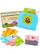 Talking Flash Cards Learning Toys for Toddlers 1-6 Year Old,British English, 224 Words, Audible Educational Toys, Preschool Learning Resource Electronic Interactive Toy Birthday Gifts for Kids-Blue