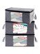 Abo Gear G01 Bins Bags Closet Organizers Sweater Clothes Storage Containers, 3Pc Pack, Gray, 3 Count