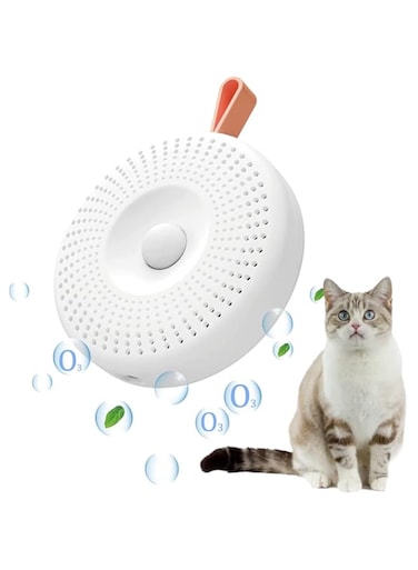 Masroo Cat Litter Box Deodorizer 2600mAh, Automatic Pet Odor Eliminator, Neutralizer, 99.9% Dust-Free, Long Battery Life, for All Kinds of Litter Box, Bin, Bathroom Wardrobe, and Small Area.
