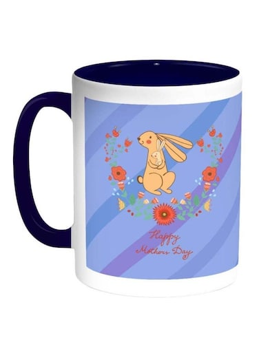 Happy Mothers Day Printed Coffee Mug White/Purple/Red 325ml
