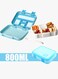 800ml Bento Box for Kids - Bento Lunch Box with 5 Compartments Kids Lunch Box Containers Ideal Portion Sizes for Ages 3 to 7 Leak-Proof BPA-Free Food-Safe Materials Dishwasher Safe (Blue 800ML)
