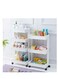 Storage Rack4 Tier Trolley Rack Floor Kitchen Organizer Kitchen Mobile Snack Device Series Children Storage Rack Artifact Vegetable Storage