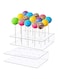 Tigerkinwit Lollipop Stand 2 Pieces Acrylic Cake Pops Display Stand 15 Holes Transparent Lollipop Stand for Wedding Party Birthday Party