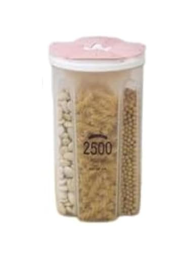 JANNAH 2500ml Four-Grid Food Container with Lid Airproof Sealed [PINK]