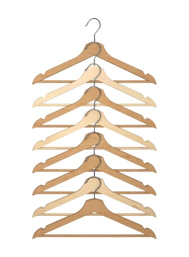 8-Piece Clothes Hanger Set Beige
