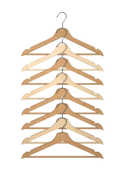 8-Piece Clothes Hanger Set Beige