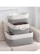 Home Fabric Storage Bin with Drawstring Closure and 2 Bold Handles, Collapsible Large Canvas Storage Baskets for Organizing Shelf Nursery Home Closet