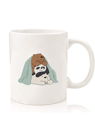 Premium Quality Two Sided Printed Coffee Mug Tea Cup For Home Office, Kids Men Women 3 Panda sitting