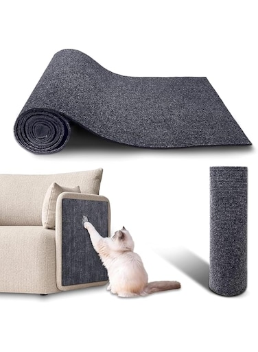 ANTOLE Cat Scratcher Mat, 78.7"x15.8" Trimmable Self-Adhesive Cat Scratching Carpet Mat, Cat Carpet Replacement for Cat Tree Shelves, Cat Steps and Posts, DIY Cat Scratch Couch Furniture Protector