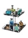 NiHome Acrylic Perfume Display 2-Tier Organizer Tray with Self-Adhesive Rhinestone Ribbon Stylish Handmade Large Vanity Storage Versatile Countertop Shelf for Cosmetics Toiletries Easy Assembly (Grey)