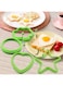 Kalevel 4pcs Fried Egg Rings Non Stick Pancake Maker Silicone for Kids Sandwich Griddle Pan (Green)