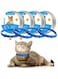 4 Pcs Cat Calming Collar Adjustable Lavender Scent Relaxing Cat Collar with 2 Pendant for Puppies Reduce Stress Aggression Anxious, up to 15 Inches/38cm (Blue)