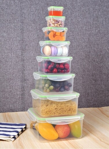 East 8-Piece Food Storage Container Set &acirc;&euro;&ldquo; Multi-Size Airtight Containers for Kitchen
