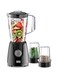 Black &amp; Decker Blender with Grinder Mills, 400W Power, 1.5L with 300ml 2 Grinding Mills, Stainless Steel Blades and Two Pulse Control for Fine and Grinding of Coffee Herbs, 2 years warranty, BX440-B5