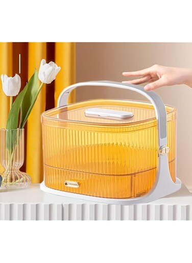 PLATU Multifunctional Medicine Chest Large Capacity First Aid Kit, Family First Aid Box Medicine Box Organizer, Plastic Medical Storage Box with Portable Handle (Style 1)