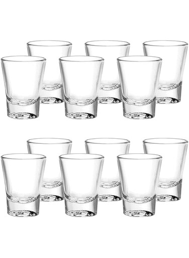 Ocean Solo Shot Glass, Set Of 12, Clear, 60 Ml, P00110, Shot Glass, Shooter Glass, Liquor Glass, Sipping Glass, Tiny Tumbler, Appetizer Bowls. Serving Bowls