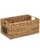 Homesmiths Medium Water Hyacinth Bin with Handle Natural L39 x W24.5 x H18 cm