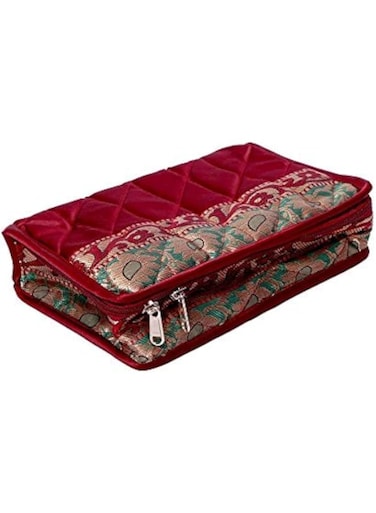 Kuber Industries&trade; Jewellery Kit in Quilted Zari Material