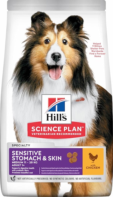 Hill's Science Plan Sensitive Stomach &amp; Skin Medium Adult Dog Food with Chicken 2.5kg