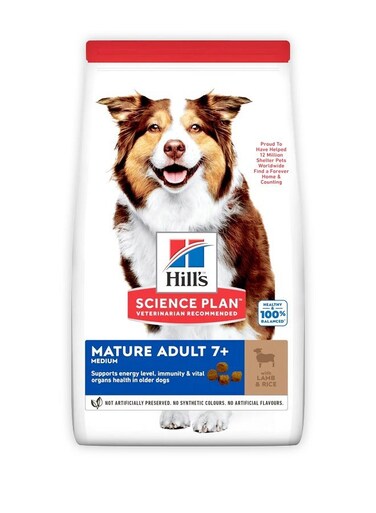 Hill's Medium Mature Adult 7+ Lamb And Rice Food - 2.5kg