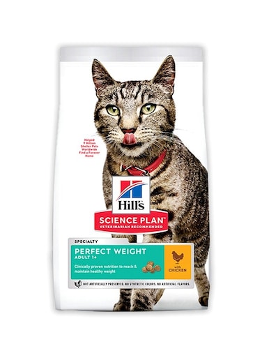 Hill's Perfect Weight Adult 1+ Chicken Cat Food - 2.5kg