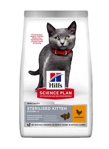 Hill's Sterilised Kitten Food With Chicken - 1.5kg