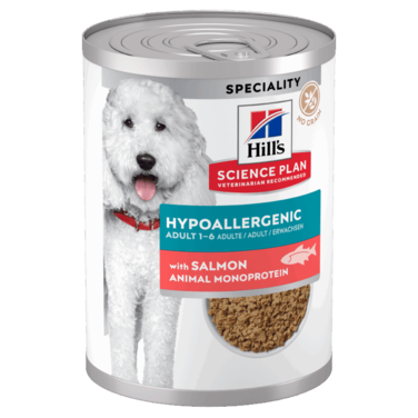 Hill&rsquo;s Science Plan Hypoallergenic Adult Wet Dog Food with Salmon- 363g