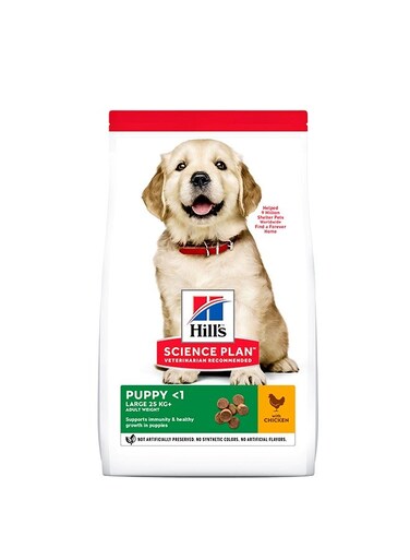 Hill's Large Breed Puppy Food With Chicken Value Pack - 16kg