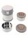 Cryfokt Vacuum Insulated Food Jar, Stainless Steel 1.4L Stackable Insulated Food Jar with 2 Tiers, Proof Thermal Lunch Box Vacuum Carrier Soup Container for Outdoor (White)