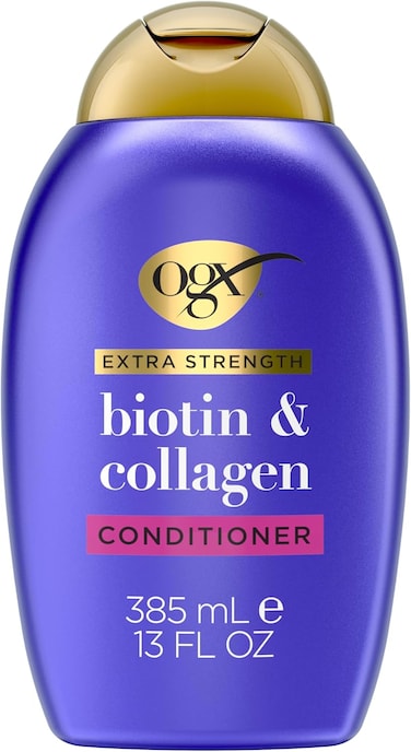 OGX Extra Strength Biotin And Collagen Conditioner, 13 Fl Oz, Sulfate-Free, Thicker, Fuller Hair