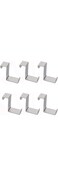 HONGMING Over Door Hooks,Packs of 6Pcs Multifunction Stainless Steel Home Kitchen Wall Door Hook Cabinet Draw Clothes Hanger (Sliver)