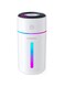 Mini Car Humidifier, 350ML Small Personal USB Cool Mist Humidifiers with Colorful Light, 2 Spray Modes, Auto Shut-Off, Ultra-Quiet Portable Air Humidifier for Home Bedroom Office Desktop (White)
