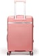 British Traveller Polypropylene Luggage &ndash; 24"   Hard Shell Suitcase with Phone Holder, TSA Lock, Spinner Wheels &amp; Telescopic Handle (Pink, 24 Inch)