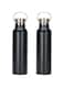 SYOSI Sport Water Bottle Stainless Steel Double Wall Insulated Water Bottle Reusable Thermoses Flask Vacuum Metal Water Bottle with Handle and Leakproof Lid for Cyclists Runners Hiker 2 Pack 600ML