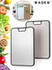 Cutting Board Double Sided Chopping Board with Grinding Function Stainless Steel Cutting Block for Meat, Fruit, Vegetable,Vegetable cutting board, anti mold and antibacterial household cutting board, kitchen double-sided food grade cutting board, 304 stainless steel and wheat straw material cutting board, meat and vegetable cutting board, anti slip silicone edge, juice trough