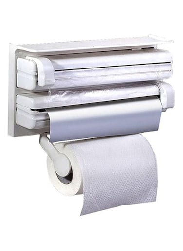 Dubai Gallery Triple Kitchen Paper Dispenser White 38.5X19X7.5Centimeter