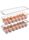 GLSOGL BPA-free Clear Plastic Egg Holder, 14-Eggs, Pack of 2