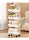 4-Layer Floor-Standing Kitchen Storage Rack with Removable Vegetable Basket