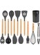 AWH Kitchen Gadgets 12-piece Cooking Tool Silicone Kitchen Utensil Set Cooking Utensil Set With Heat-resistant BPA-free Silicone And Wooden Handle Kitchen Gadgets Kitchen Tool Set With Cutlery Bowl