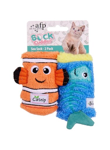 All For Paws Sock Cuddler Sea Sock 2-Pieces, 1.7 Kg