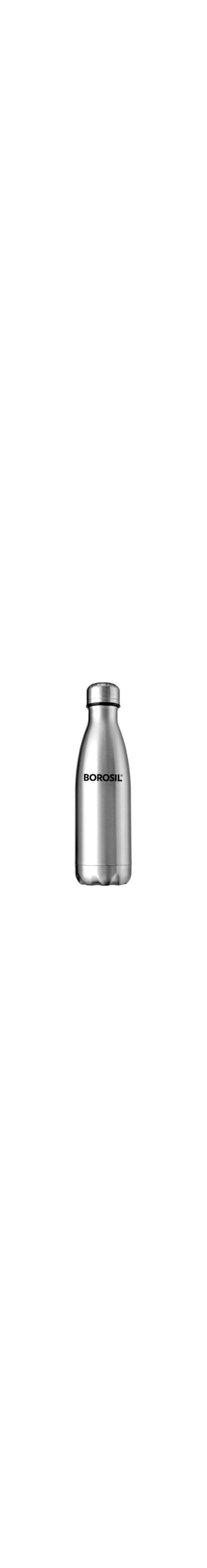 BOROSIL VACUUM INSULATED COPPER COATED INNER BOLT Water Bottle, Sports Bottle, Yoga Bottle, Outdoor, PortableLeak Proof, Reusable Water Bottle STAINLESS STEEL, 500 ML, ISFGBO0500S
