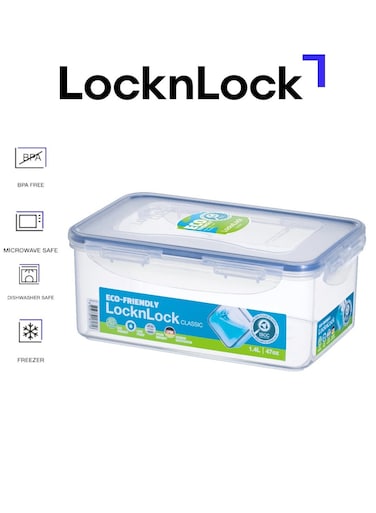Rectangular Food Storage Container 1.4L Airtight Leakproof Lid, BPA-Free, Microwave, Freezer &amp; Dishwasher Safe, Space-Saving Container for Meal Prep &amp; Leftovers
